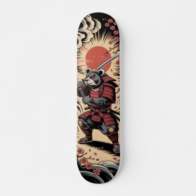 Samurai Bear warrior Skateboard (Front)