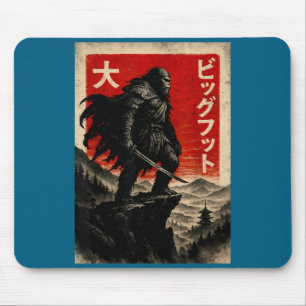 Samurai Bigfoot Graphic Tee Japanese Vintage  Mouse Pad