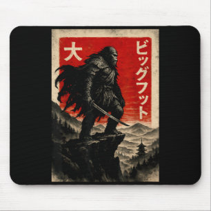 Samurai Bigfoot Graphic Tee Japanese Vintage  Mouse Pad