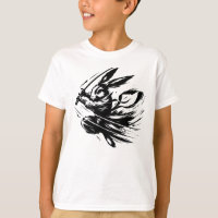 Samurai Bunny Black Ink Warrior Rabbit