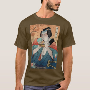 Samurai & Burger Fast Food Ukiyoe  (2) T-Shirt