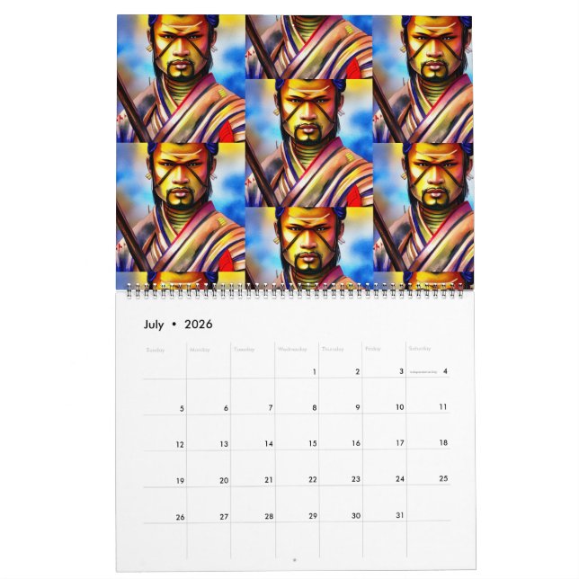 Samurai Bushido  Calendar (Jul 2026)