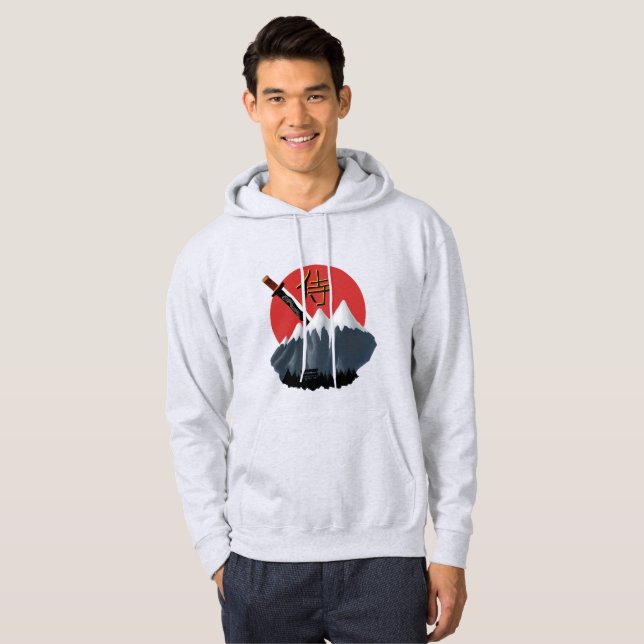 Samurai Bushido Sweatshirt - Katana & Sun Japanese (Front Full)