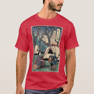 Samurai Camping Weekend Ukiyoe Japanese Warrior Lo T-Shirt