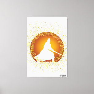 samurai canvas print