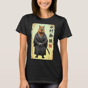 Samurai Capybara Japanese Art Vintage Graphic Funn T-Shirt