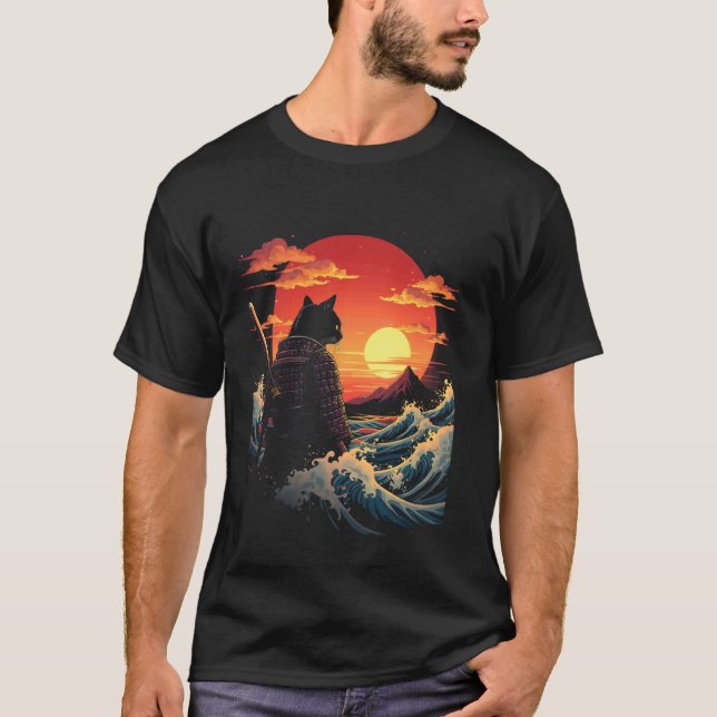 Samurai Cat 1 T-Shirt (Front)