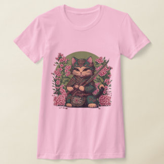 Samurai Cat Cute Cat Ninja T-Shirt