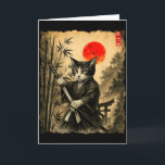 Samurai Cat Japanese Art Men Boys Funny Graphic Te Card<br><div class="desc">Samurai Cat Japanese Art Men Boys Funny Graphic Tee Anime</div>