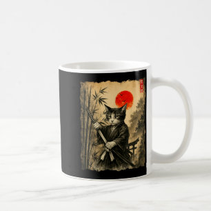 Samurai Cat Japanese Art Men Boys Funny Graphic Te Coffee Mug