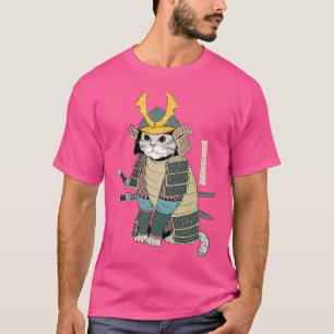Samurai Cat Japanese Cat in Samurai Armour With Ka T-Shirt