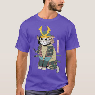 Samurai Cat Japanese Cat in Samurai Armour With Ka T-Shirt