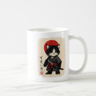 Samurai Cat Japanese Vintage Kawaii Funny Cats Coffee Mug