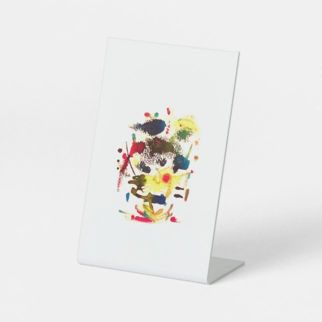 Samurai Cat-Lady Jeff Hankamer Artjunkhaus funny Pedestal Sign (Front)