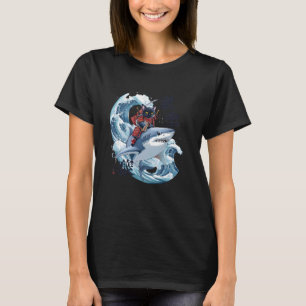 Samurai Cat Ninja Japanese Cat Shark Kanagawa NP T-Shirt