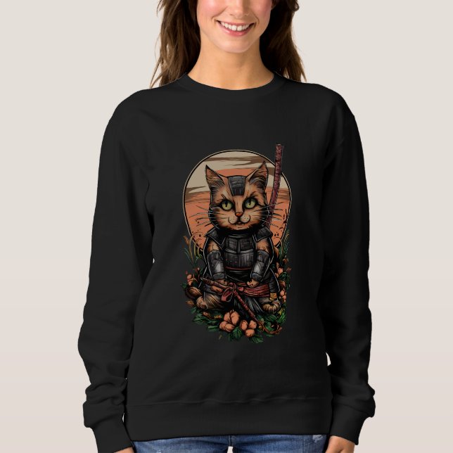 Samurai Cat Ninja Shark Kanagawa Tee (Front)