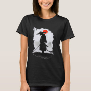Samurai Cat Silhouette Japan Bushido u2013 Japan W T-Shirt