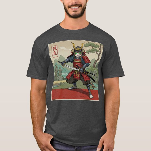 Samurai Cat  T-Shirt (Front)