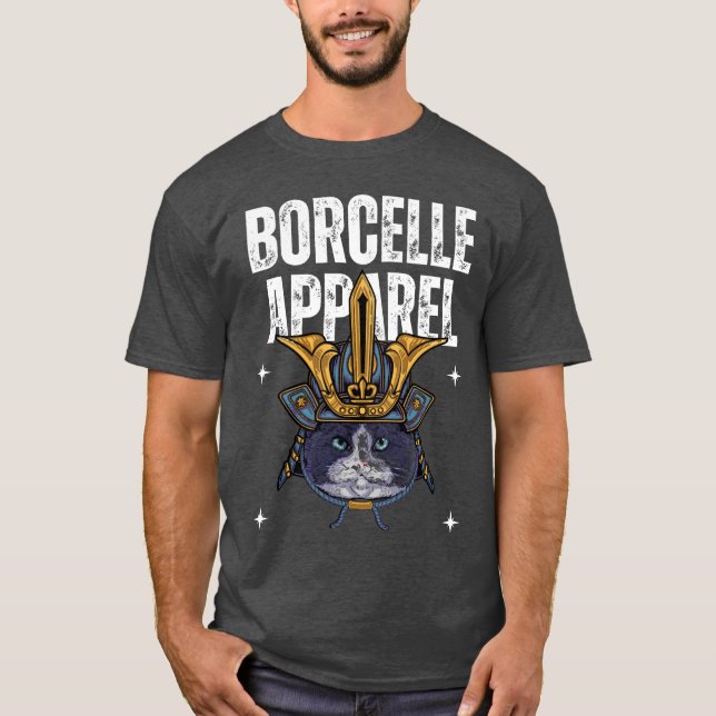 Samurai Cat T-Shirt – Warrior Design (Front)