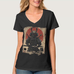 Samurai Cat Warrior Art Lovers  T-Shirt