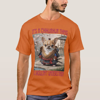 Samurai Chihuahuahing Funny Dog boy T-Shirt