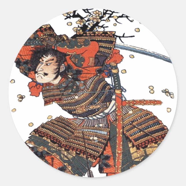 Samurai Classic Round Sticker (Front)
