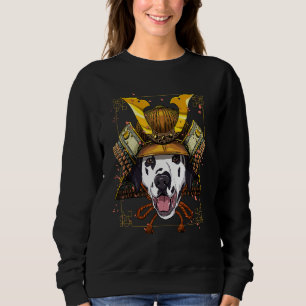 Samurai Dalmatian Spotted Dog Japanese Warrior Bu Sweatshirt