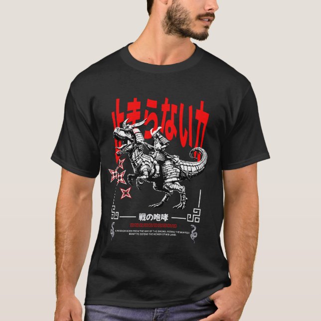 Samurai Dino Rider: Warrior of Unstoppable Power T-Shirt (Front)