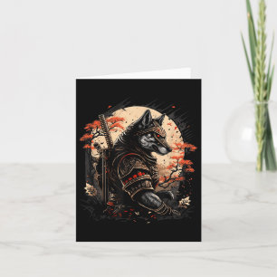 Samurai Dog Japanese Tattoo Graphic For Men Boys W Card