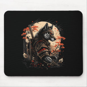 Samurai Dog Japanese Tattoo Graphic For Men Boys W Mouse Pad