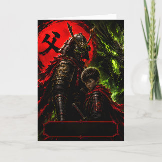 Samurai Dragon Father Greeting Card