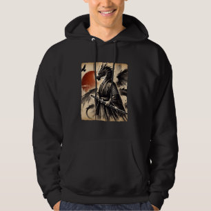 Samurai Dragon Warrior Japanese Art Ukiyo Graphic  Hoodie