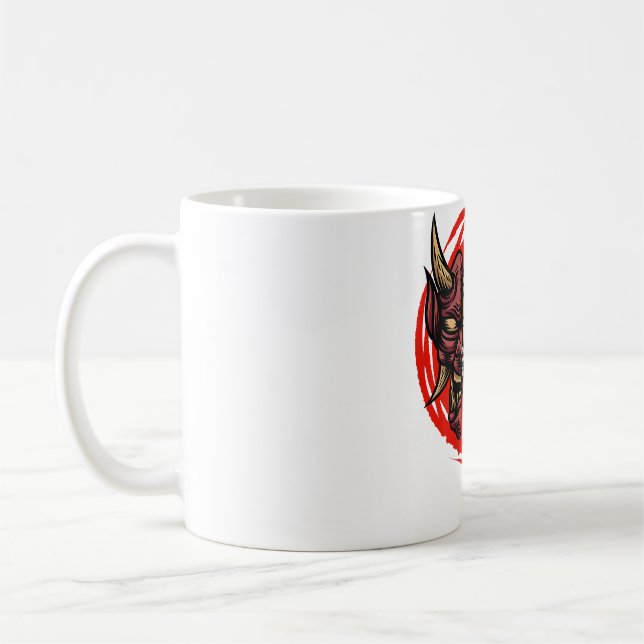 Samurai Drawing Splash Design Asian Art   Coffee Mug (Left)