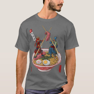 Samurai duel over Ramen Oversized T-Shirt