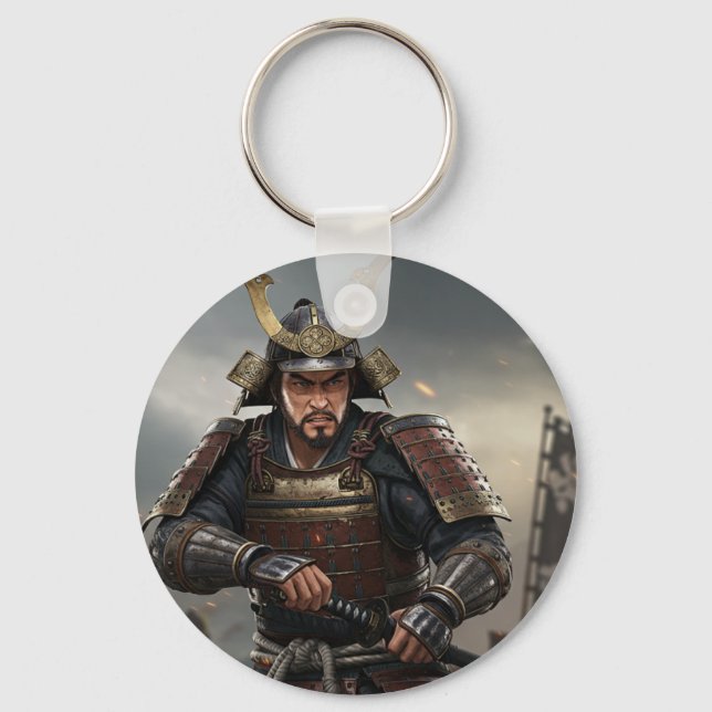 Samurai fighter Japan during the Warring States  Key Ring (Front)
