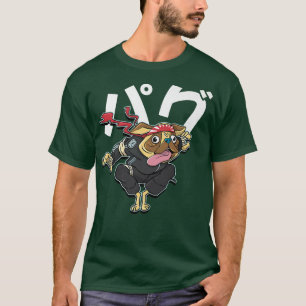Samurai Fighter Warrior Figure Dog Breed Clothing T-Shirt