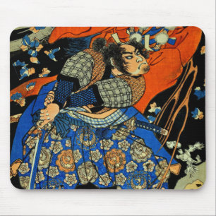 SAMURAI FIGHTING MONSTER MOUSE PAD