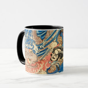 SAMURAI FIGHTING MONSTER MUG