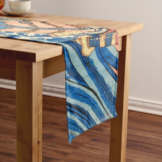 SAMURAI FIGHTING MONSTER SHORT TABLE RUNNER (In Situ)