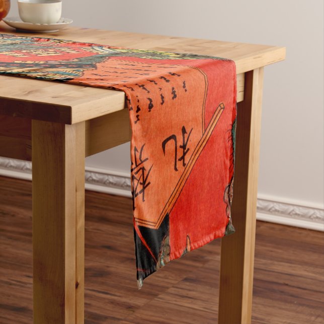 SAMURAI FIGHTING MONSTER SHORT TABLE RUNNER (In Situ)