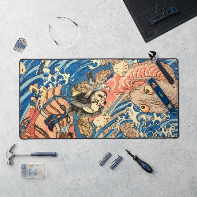 SAMURAI FIGHTING SALAMANDER DESK MAT (Workstation)