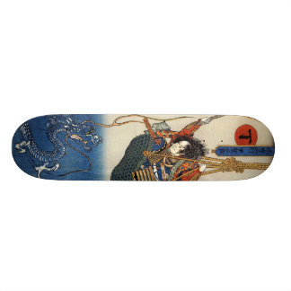 Samurai Fighting Water Dragon Board Skateboard