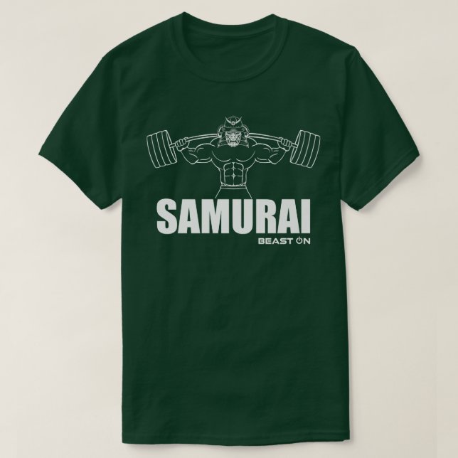 SAMURAI Fitness Beast On Gym Motivation Fitness Sa T-Shirt (Design Front)