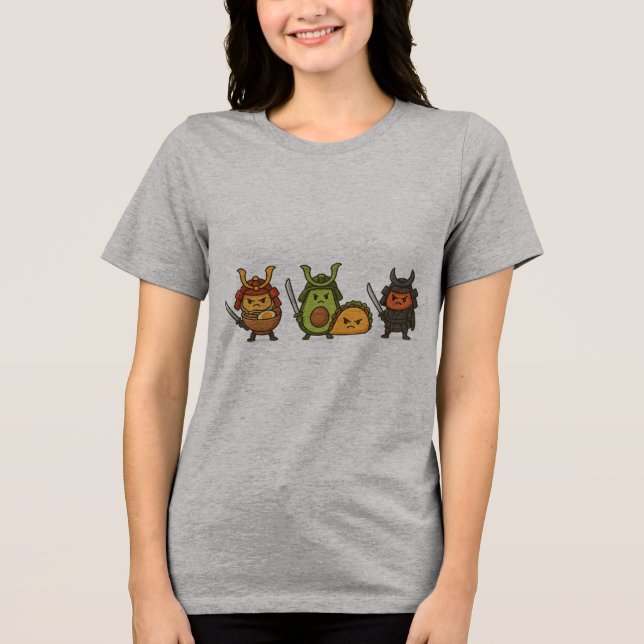 Samurai Food Warriors Tri-Blend Shirt (Front)