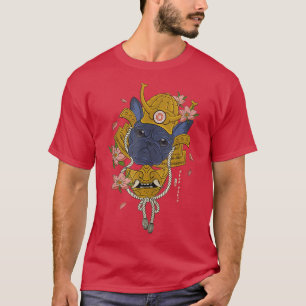 Samurai French Bulldog Flowers Japanese Warrior Lo T-Shirt