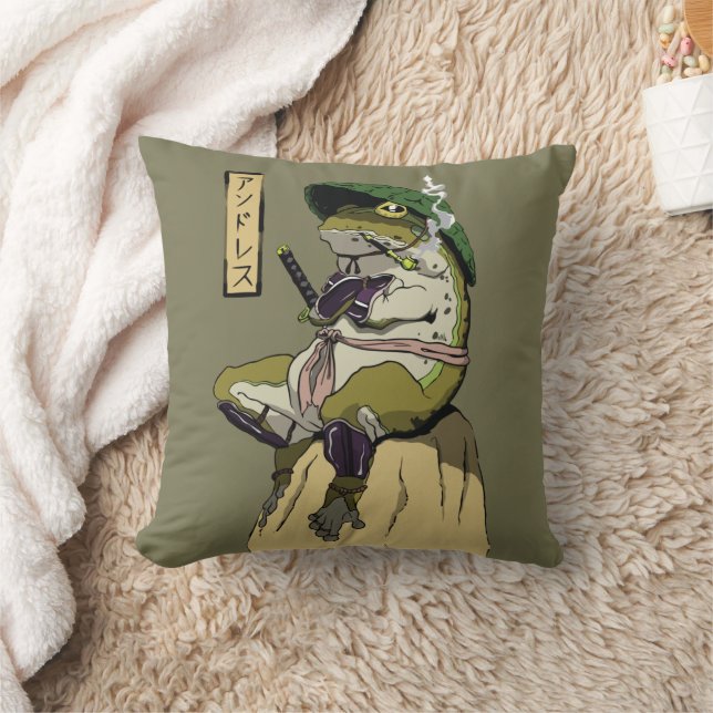 Samurai Frog: Guardian of the Lotus Cushion (Blanket)