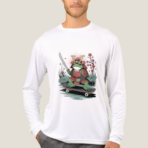 Samurai frog warrior skateboard Long Sleeve Shirt