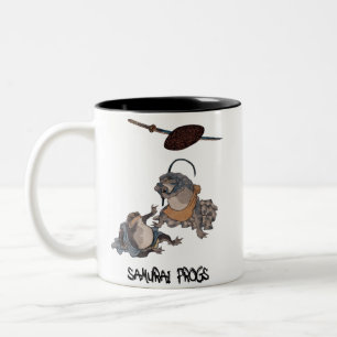 SAMURAI FROGS SCENE #1 Two-Tone COFFEE MUG