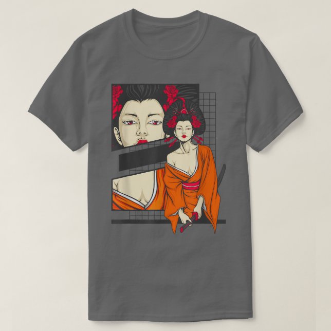 Samurai Geisha  (2) T-Shirt (Design Front)