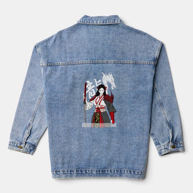 Samurai Geisha Denim Jacket (Back)
